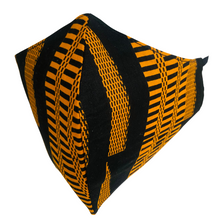 Load image into Gallery viewer, Black Kente Face Mask - D'Aku Designs