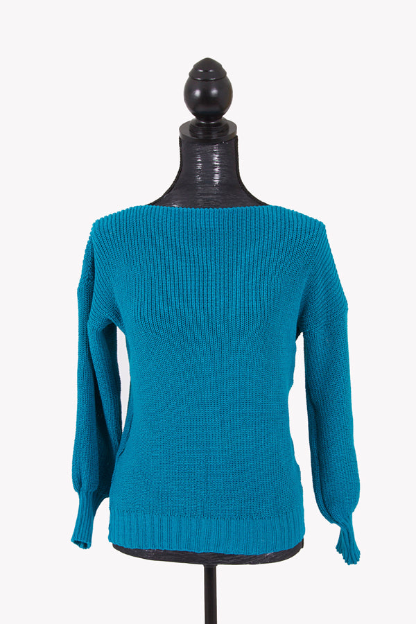 Long Sleeve 100% Cotton Knit Sweater - D'Aku Designs